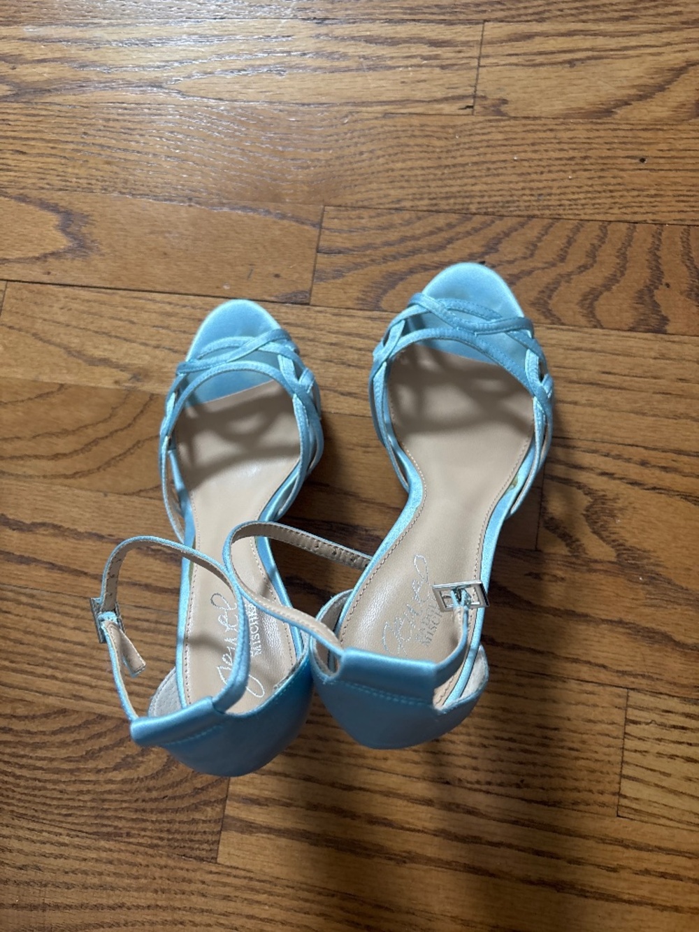 Baby blue shoes